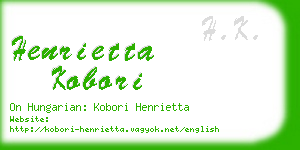 henrietta kobori business card